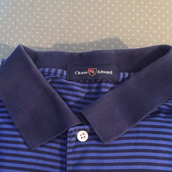 ☘️HP☘️Men's polo XL Navy & Black striped. - Picture 5 of 5